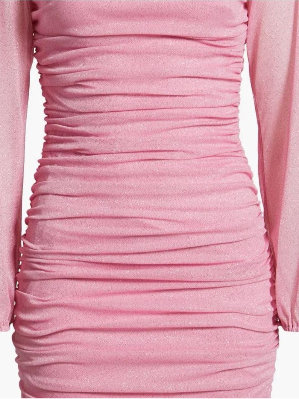 Jump Pink Ruched Long-Sleeve Bodycon Dress